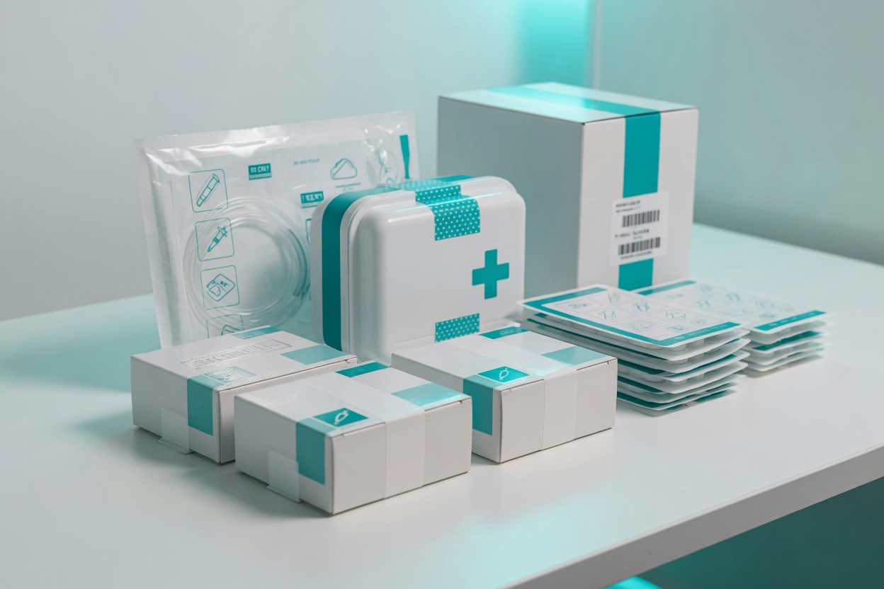 Sealed medical product packages ready for export
